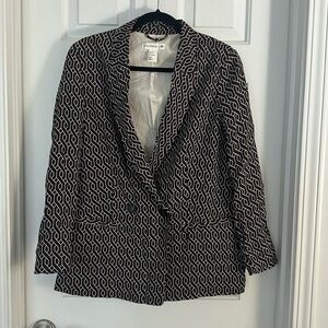 GP & J Baker x H&M Patterned blazer Jacket red back size 4